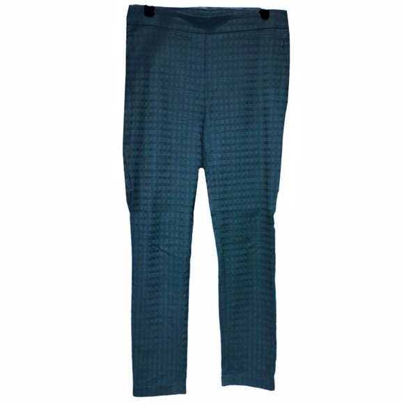 JL Jules & Leopold Women's Blue and Black Straight Leg Pull-On Pants - Picture 1 of 7